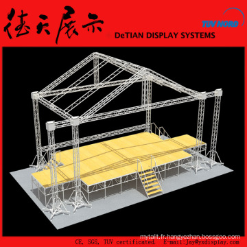 Plate-forme d&#39;étape en aluminium de 250x250mm Shanghai de taille réglable